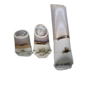 Art Pottery O'Clay Pottery New Mexico Southwestern Wall Pockets Set of 3 Signed